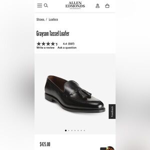 Allen Edmonds Grayson Black Leather Tassel Loafers Made In USA Men’s Size 11E